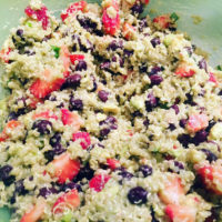 avocado quinoa black bean salad