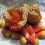 Candy Corn Baked Brie Cups