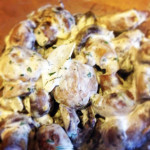 creamy herbed mushrooms